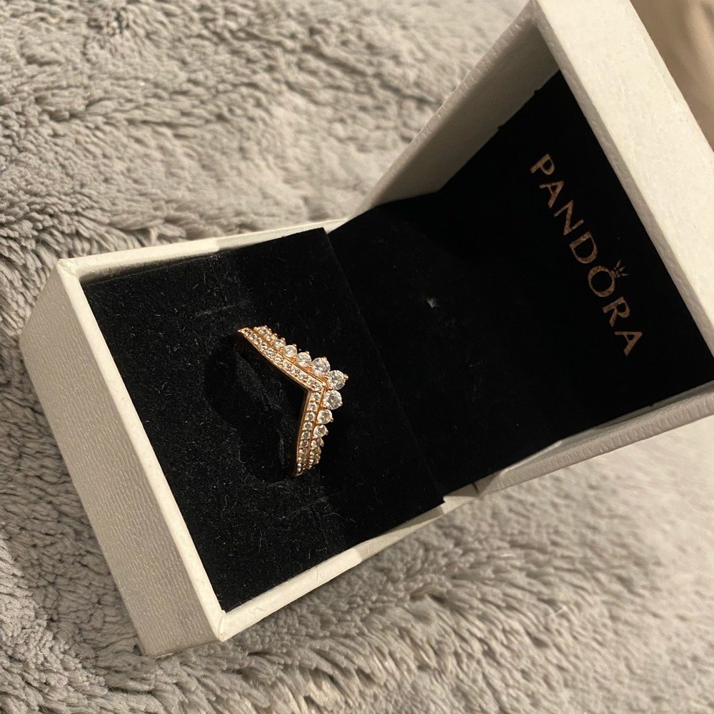 Pandora Princess Wishbone Ring